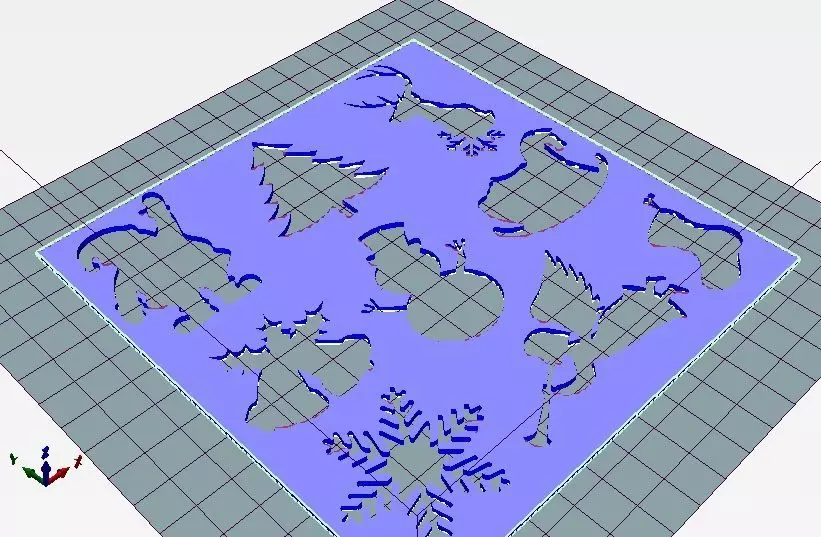 Christmas Stencil 3D print model_0