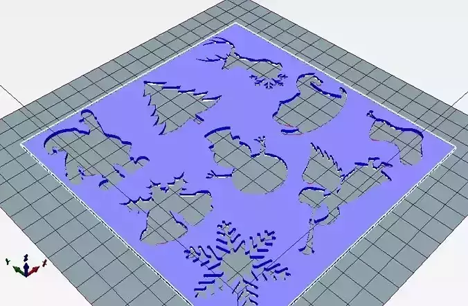Christmas Stencil 3D print model