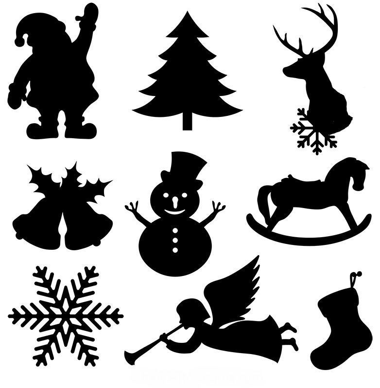 Christmas Stencil 3D print model_1