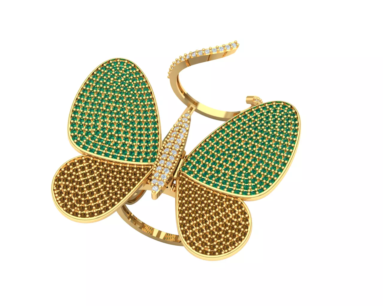 Butterfly ring 3D model_0