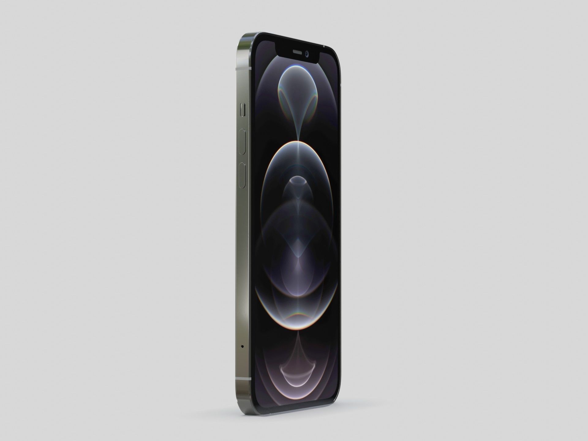 iPhone 12 pro max graphite 3D model_2