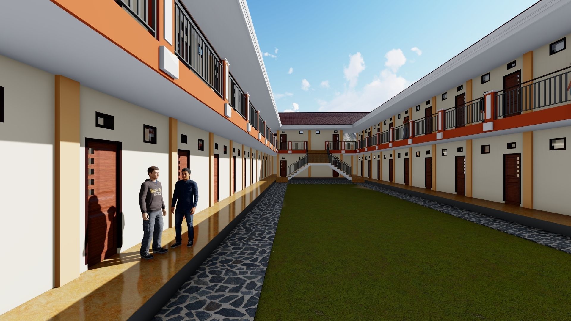 Boarding House 02 use at indonesia 3D model_4