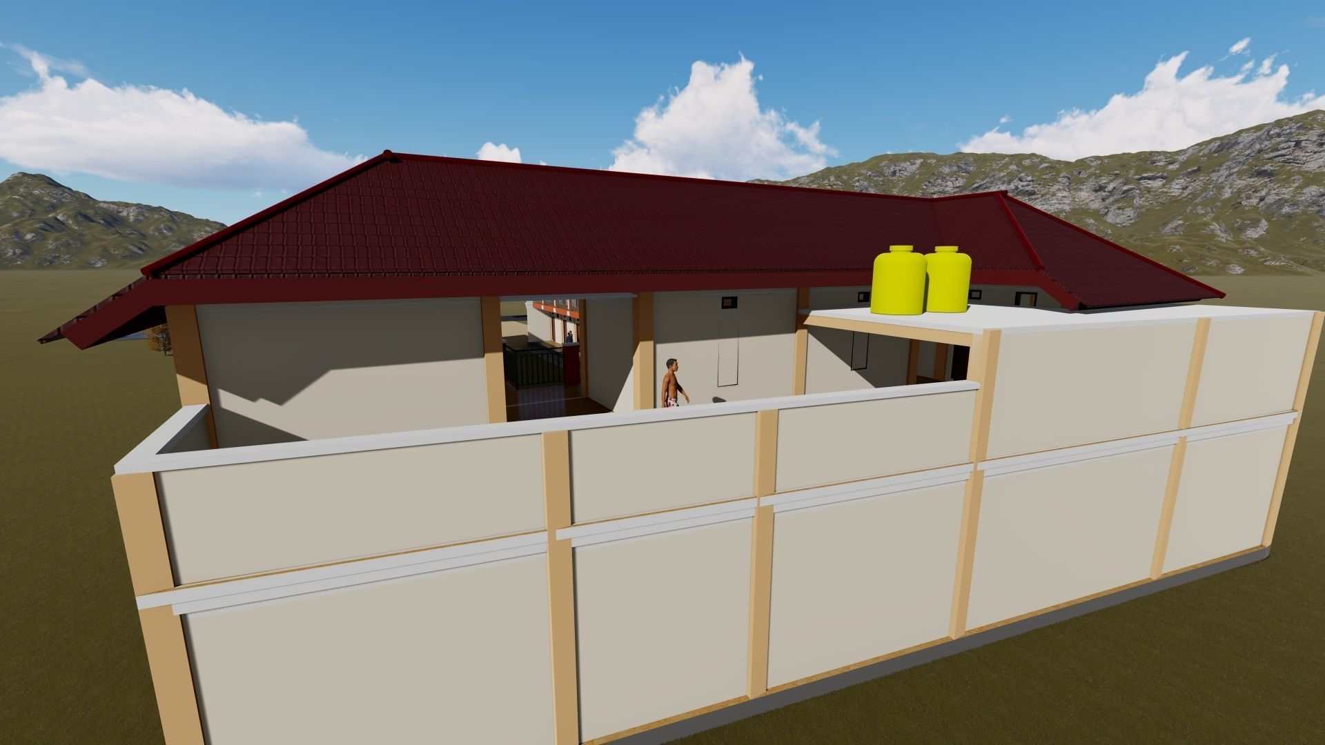 Boarding House 02 use at indonesia 3D model_7