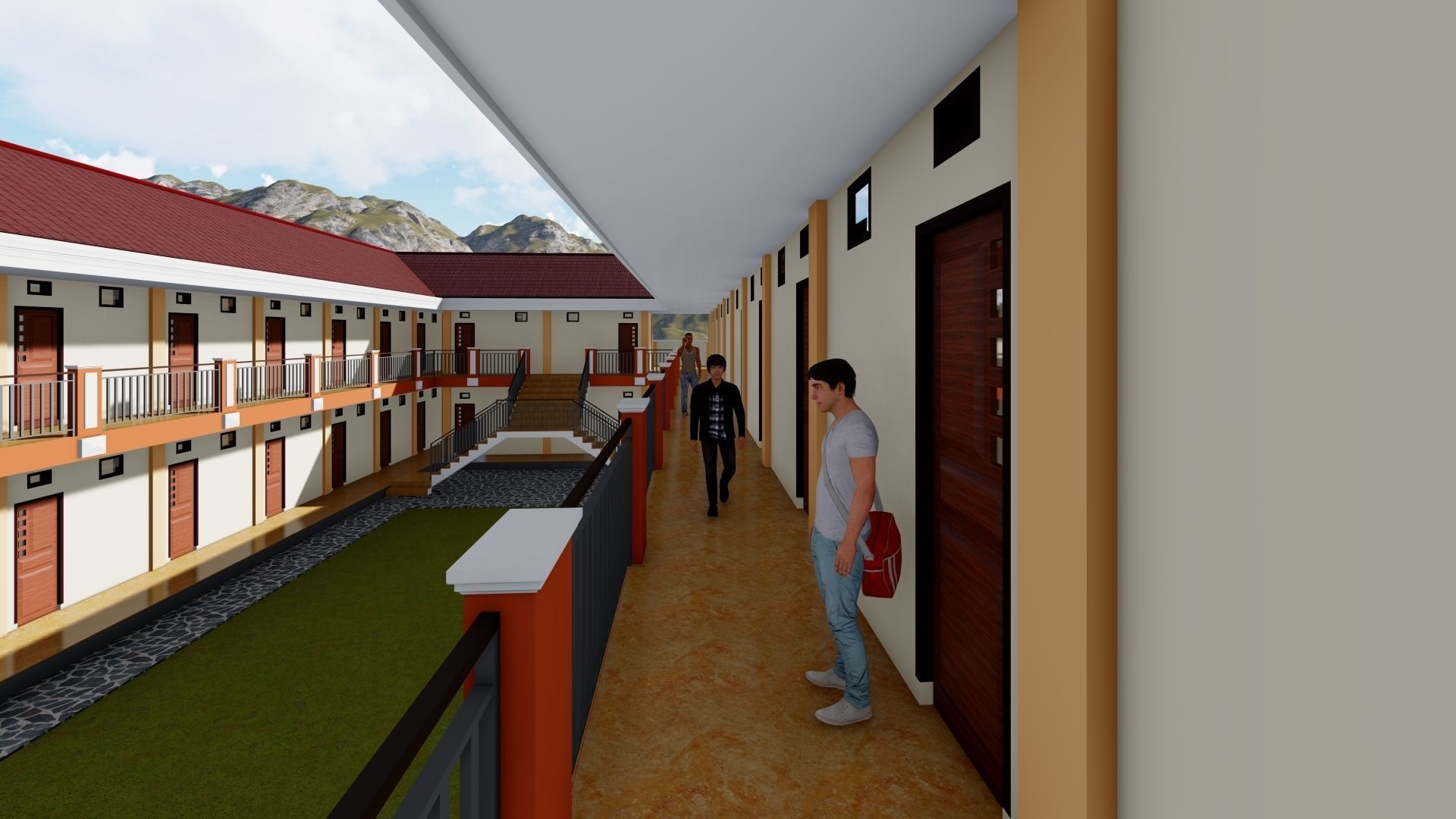 Boarding House 02 use at indonesia 3D model_5