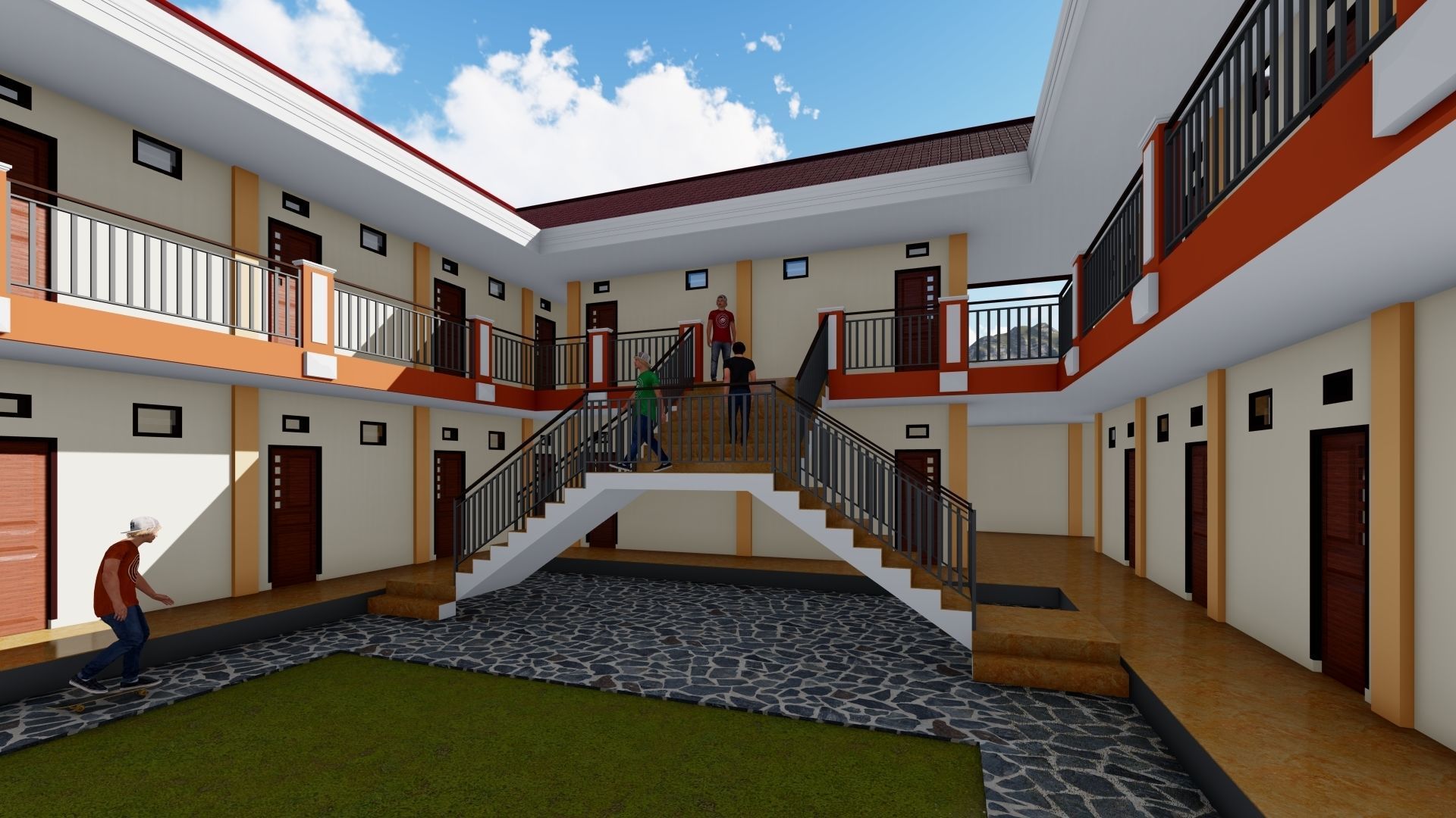 Boarding House 02 use at indonesia 3D model_6