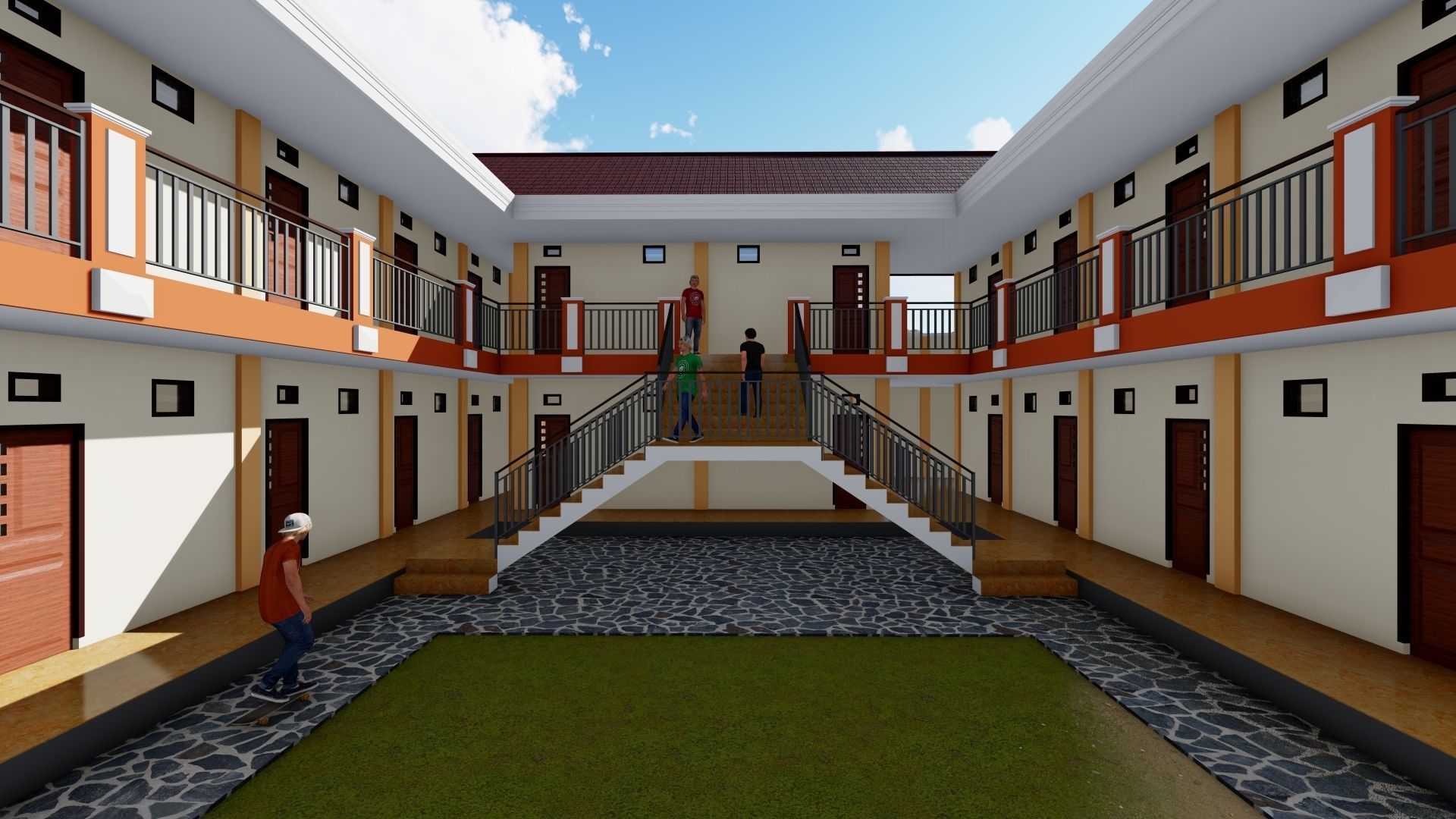 Boarding House 02 use at indonesia 3D model_2