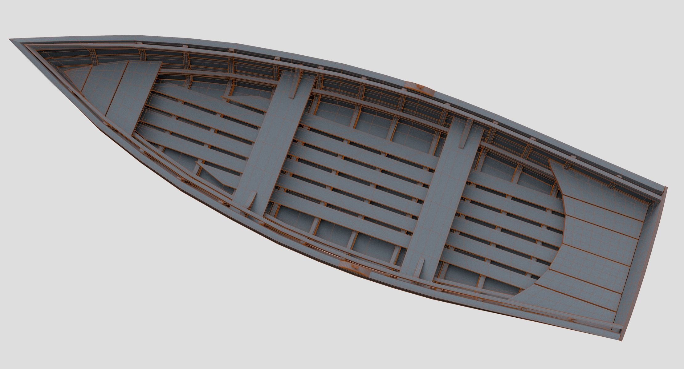 Boat Skiff 3D model_13