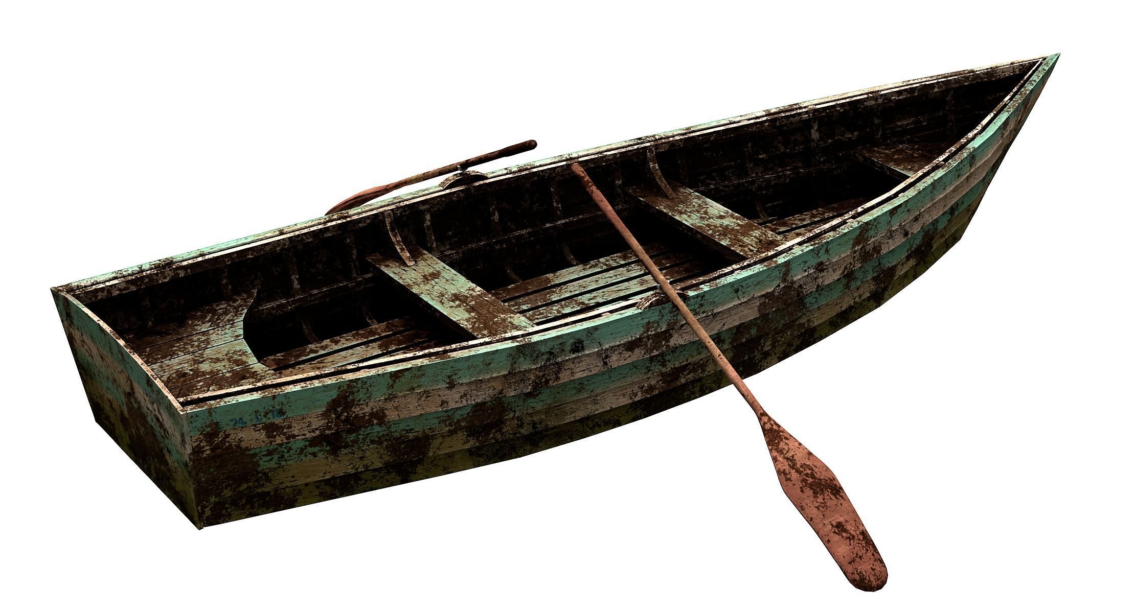 Boat Skiff 3D model_1