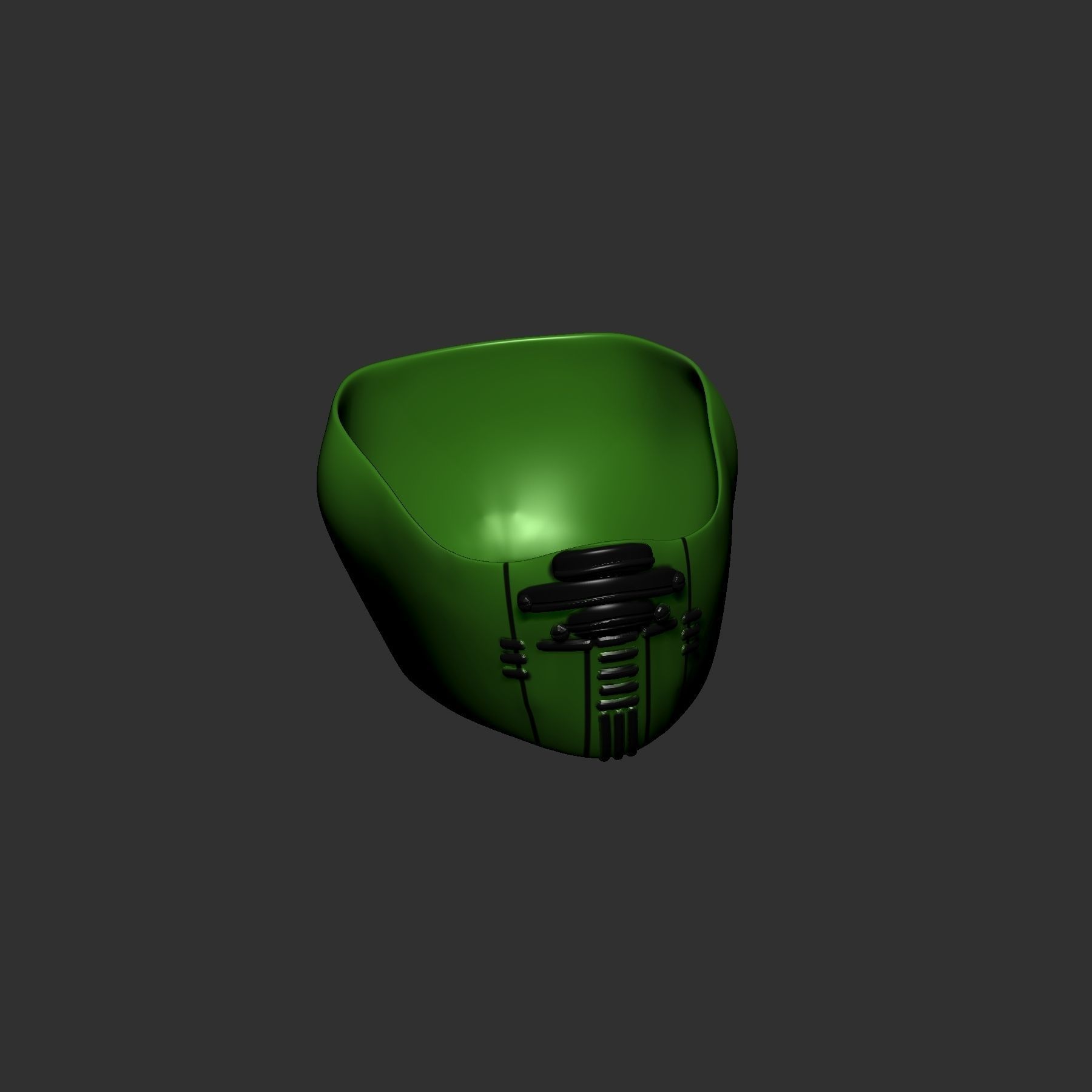helmet high poly sculpt 3d printable 3D model_4