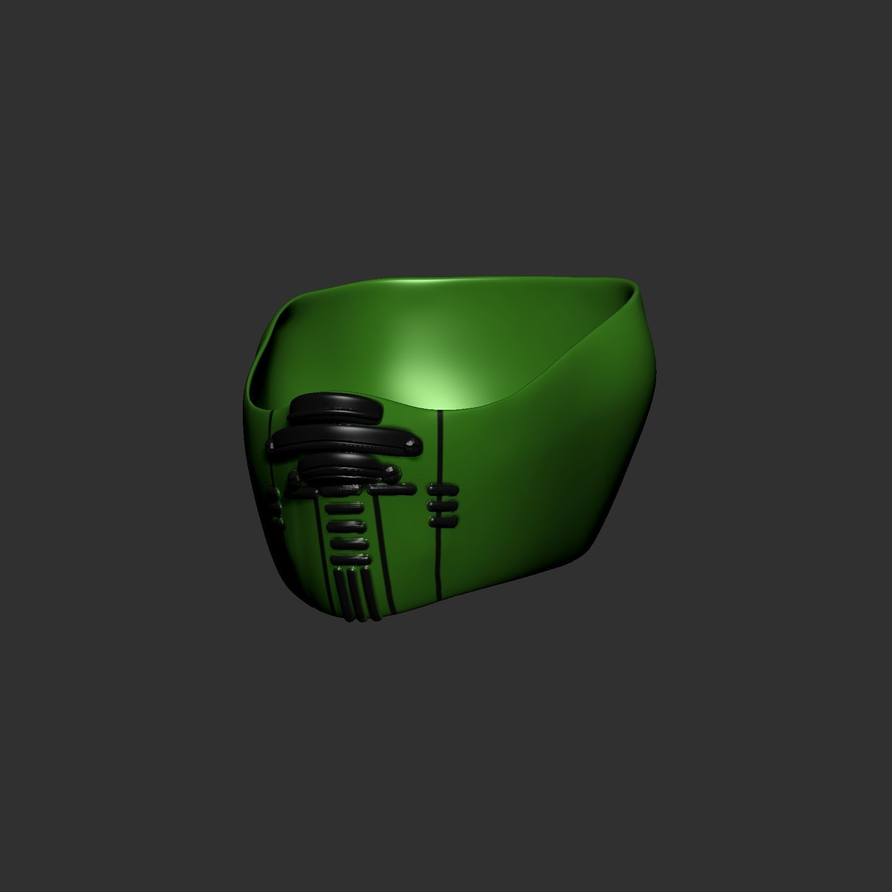 helmet high poly sculpt 3d printable 3D model_2