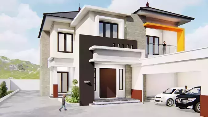 Modern House 02 use at Indonesia