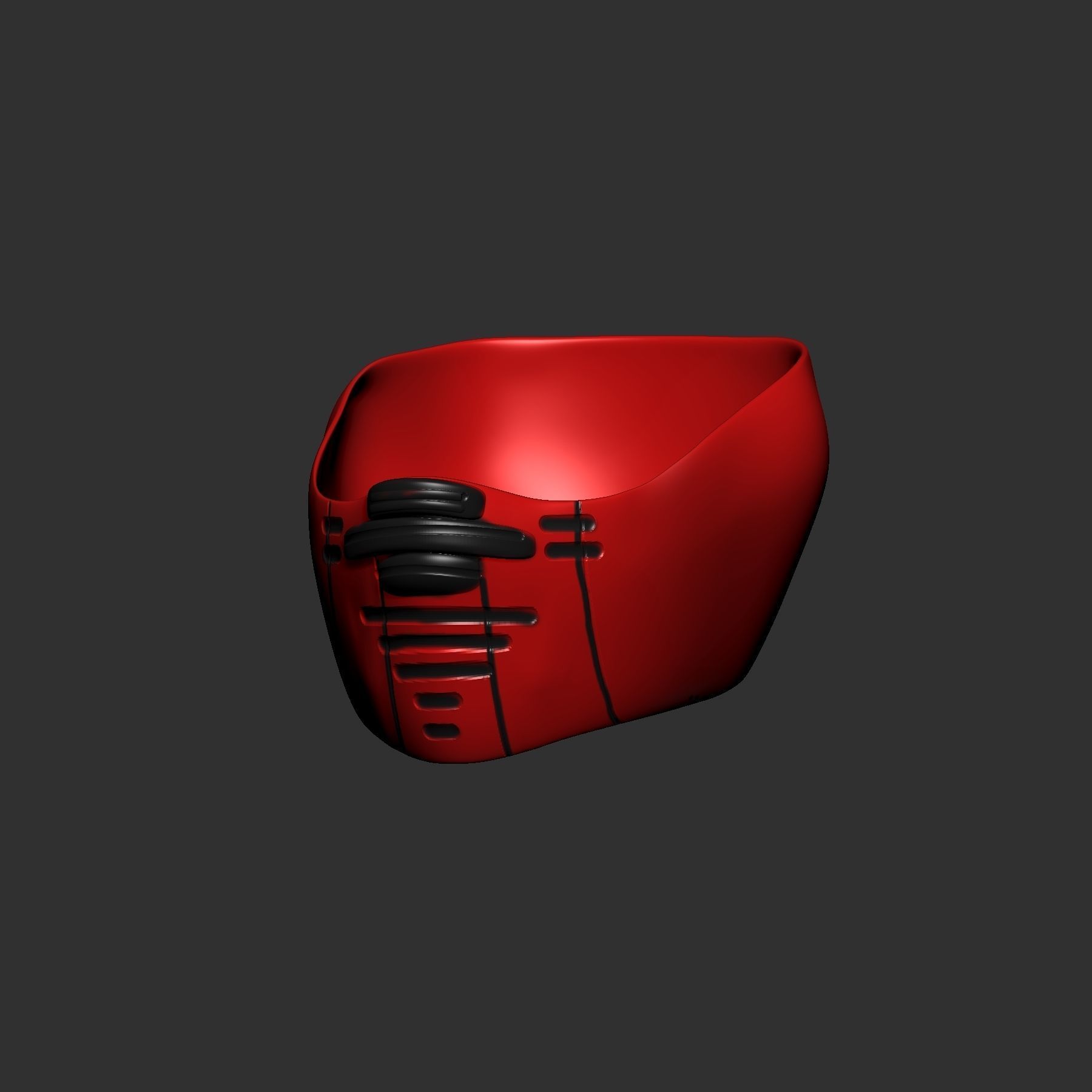 helmet high poly sculpt 3d printable 3D model_2
