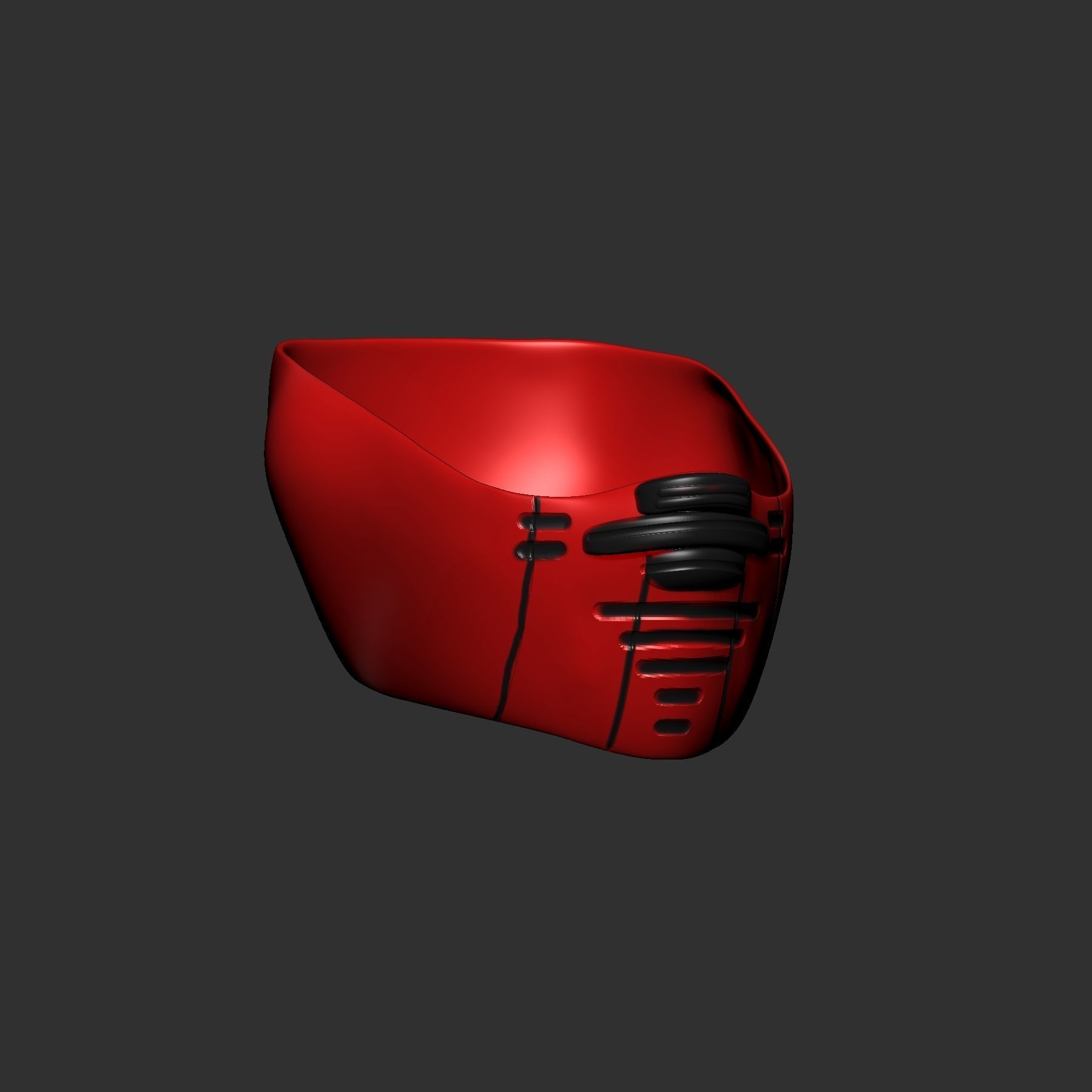 helmet high poly sculpt 3d printable 3D model_3