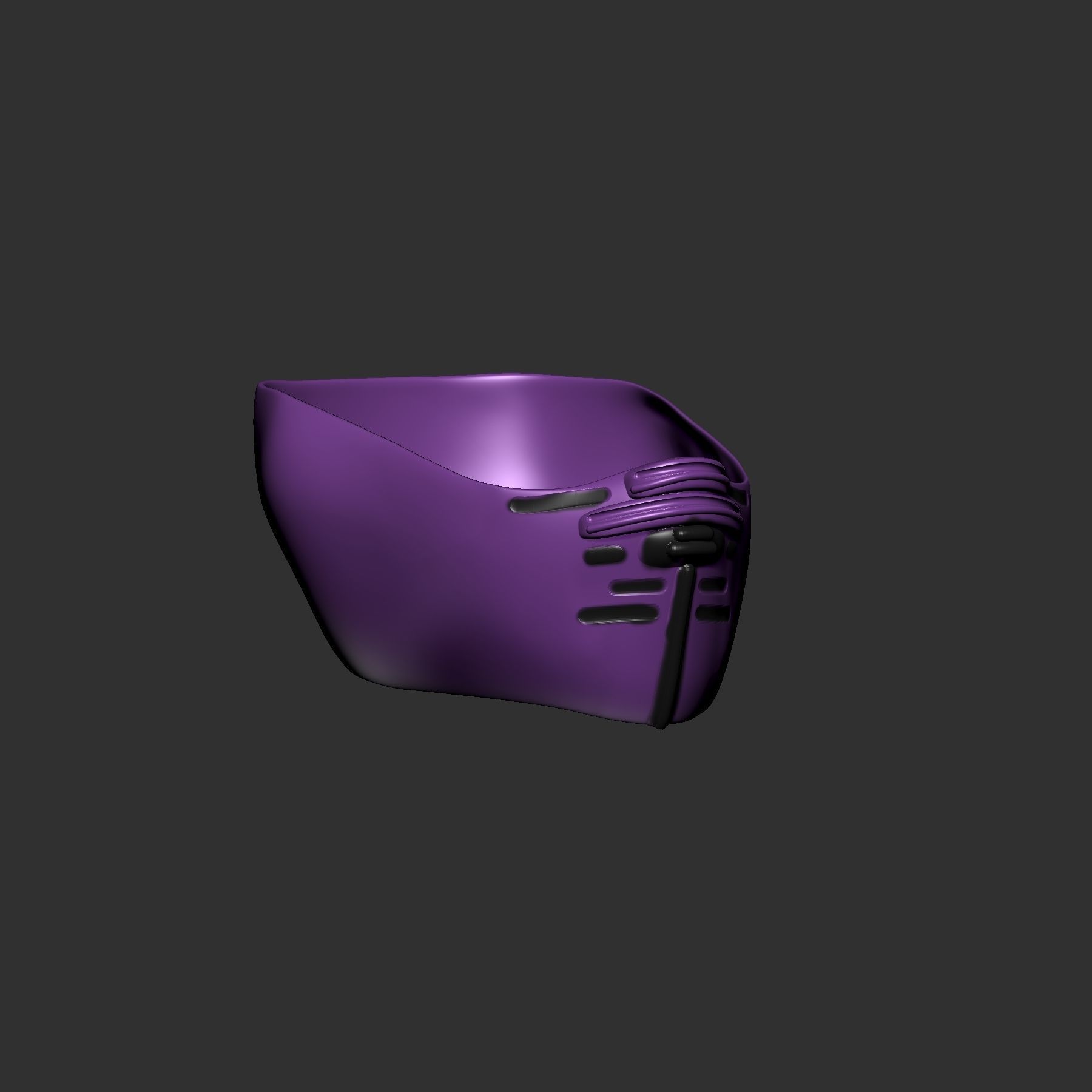 helmet high poly sculpt 3d printable 3D model_3