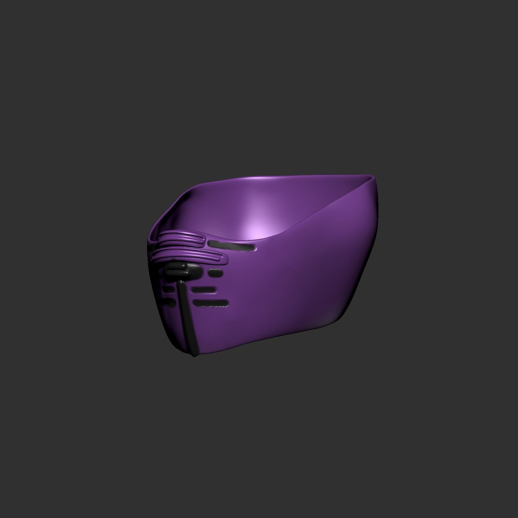 helmet high poly sculpt 3d printable 3D model_2