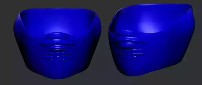 helmet high poly sculpt 3d printable 