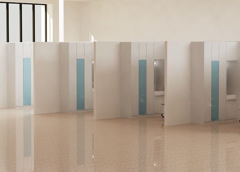 Temporary hospital 3D model Low-poly 3D model_4