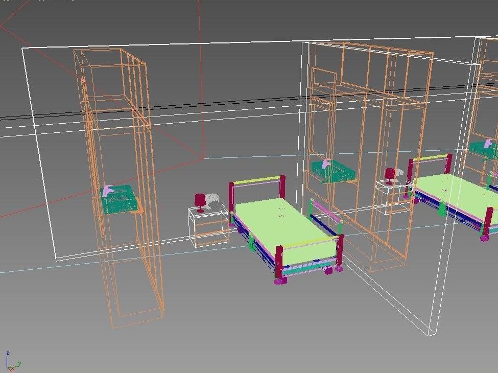 Temporary hospital 3D model Low-poly 3D model_6