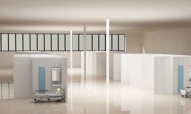 Temporary hospital 3D model Low-poly 3D model_5