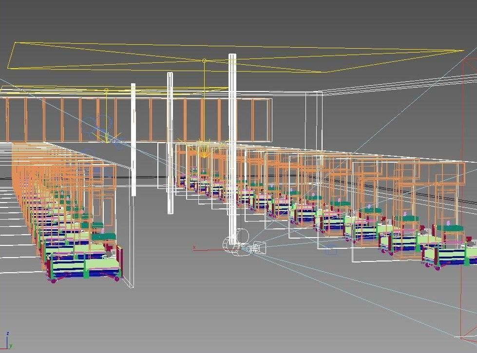 Temporary hospital 3D model Low-poly 3D model_8