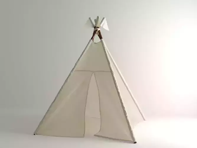kid tent with flag