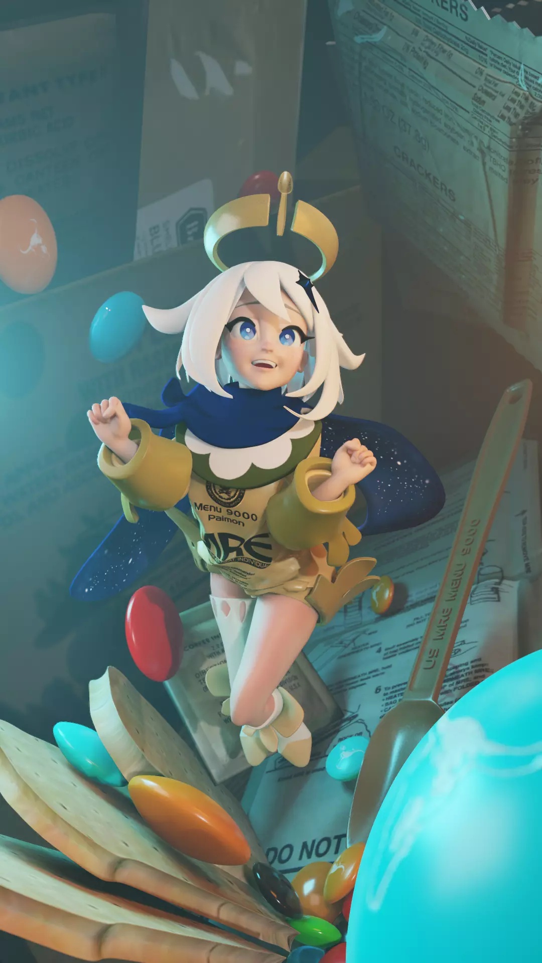 Paimon is emergency food 3D model_0