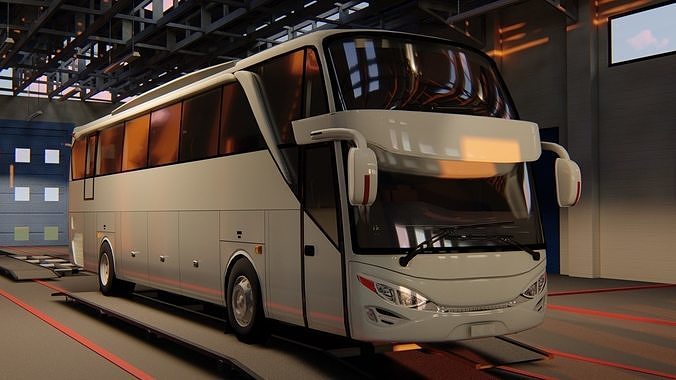 Indonesian Bus AdiPutro JetBus Free 3D model