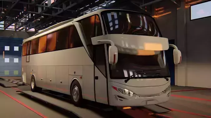 Indonesian Bus AdiPutro JetBus Free 3D model