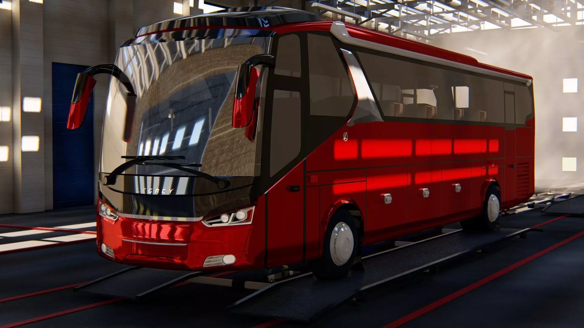 Indonesian bus Laksana All new Legacy SR2 Free 3D model