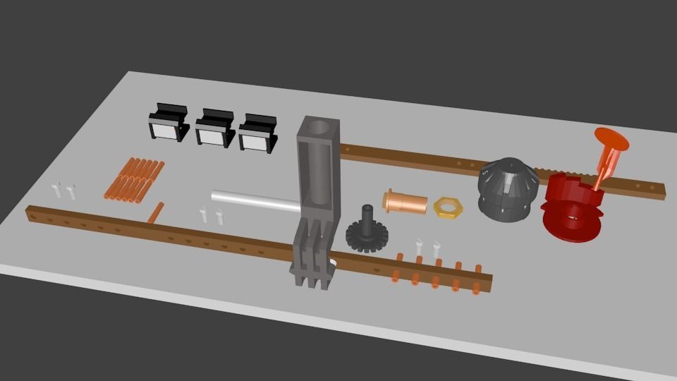 Tap Changer Assembly 30AMP Low-poly 3D model_10