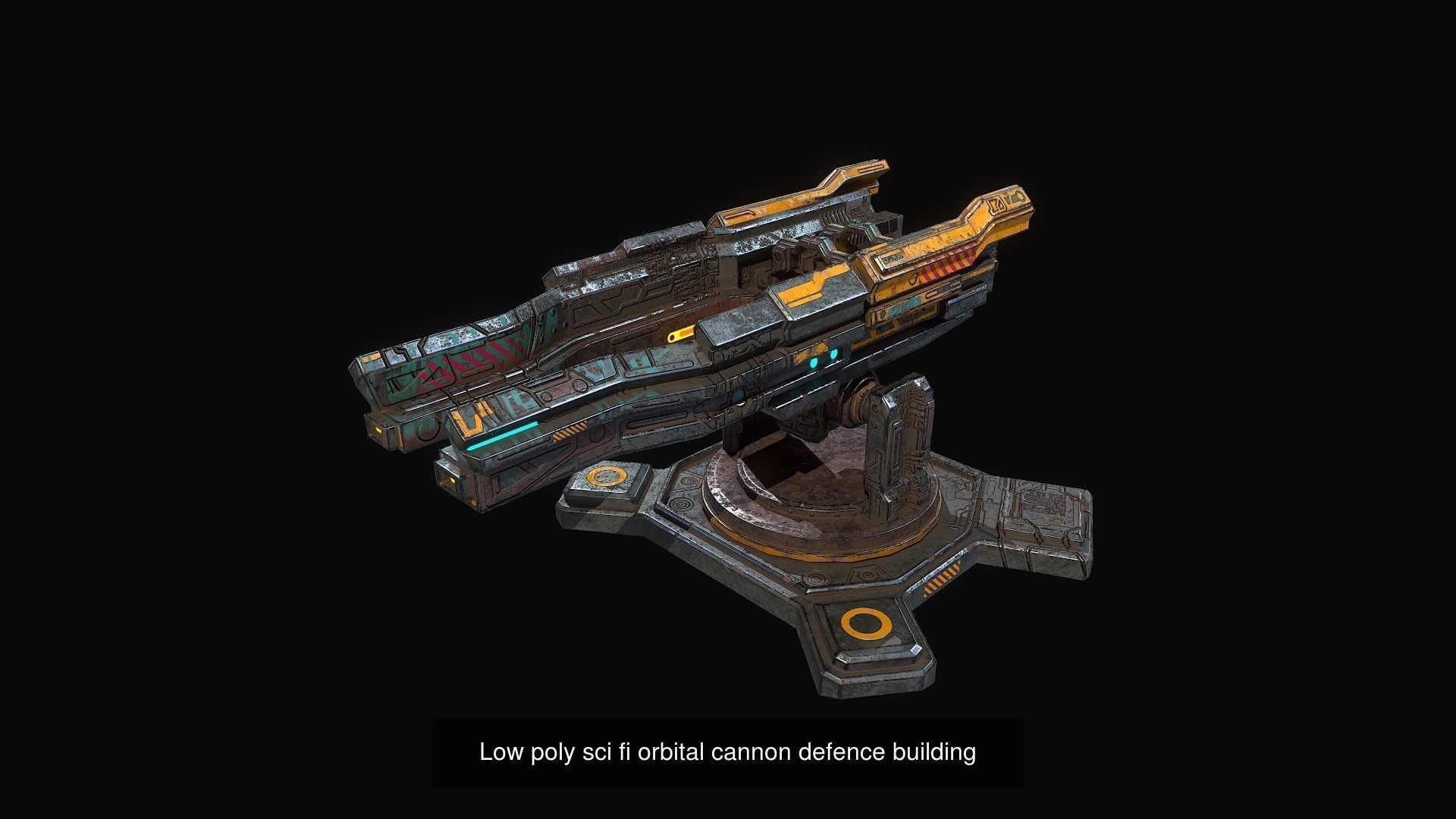 Low poly Sci fi buildings pack 3D Model Collection_25