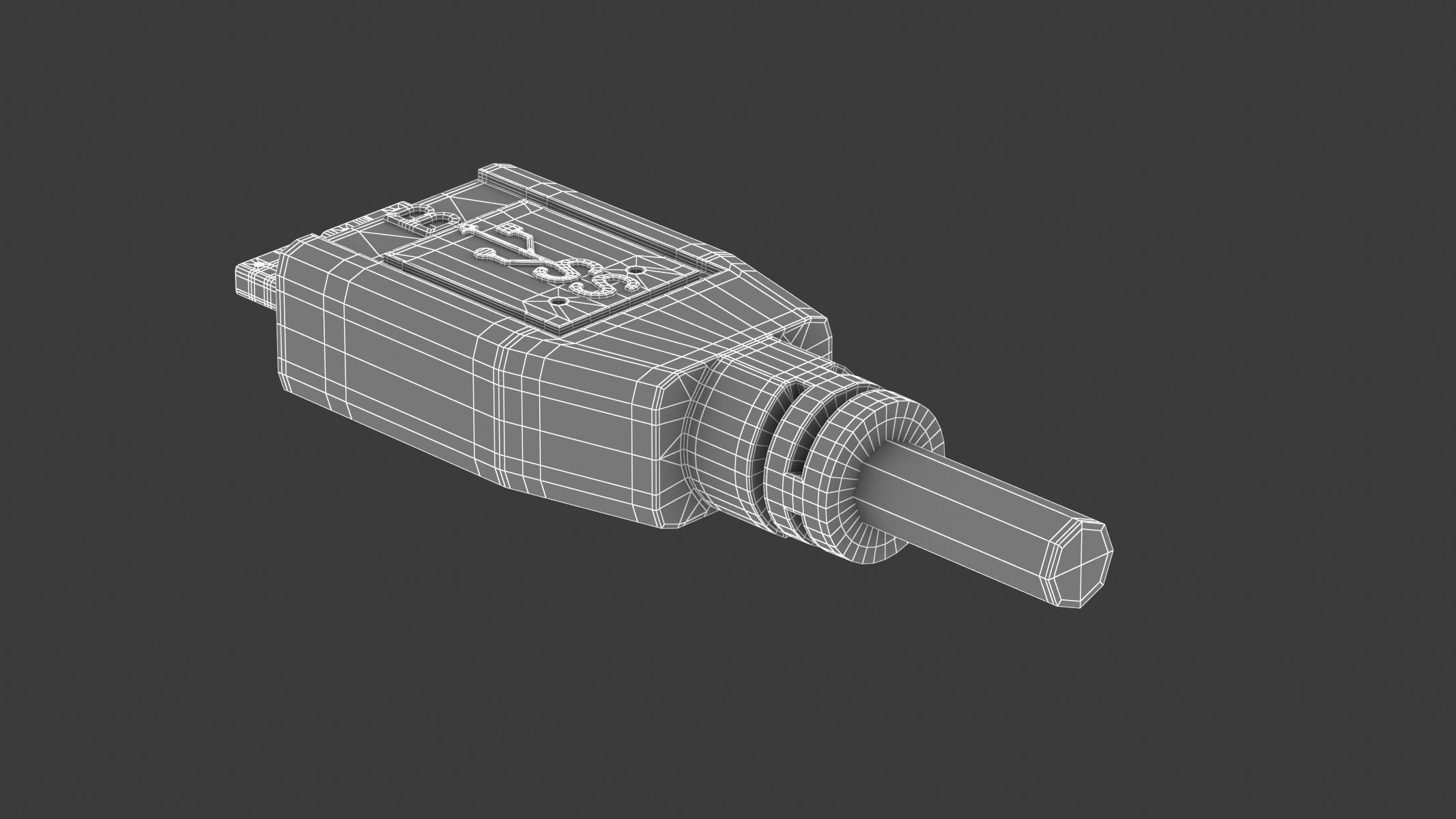 USB Micro B Male 3D model_6