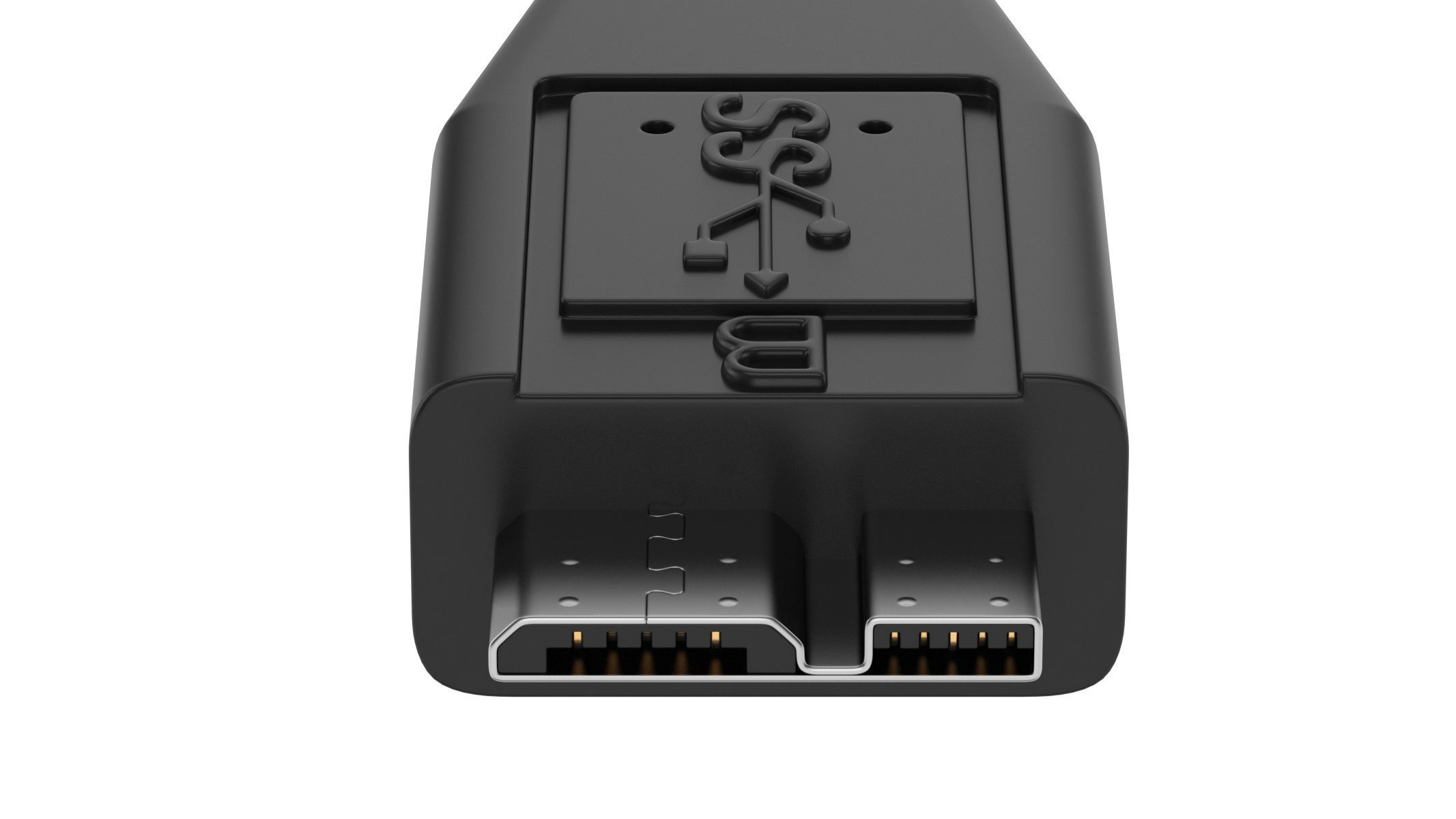 USB Micro B Male 3D model_4