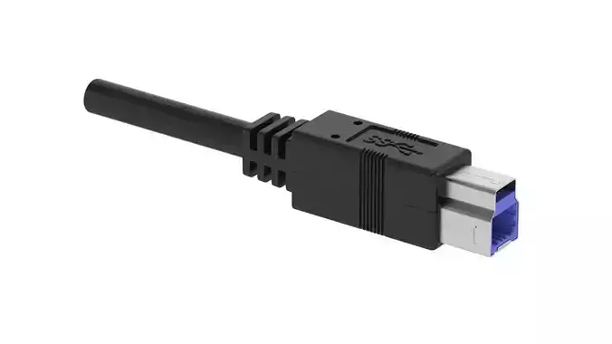 USB Type B Male Module 3D model