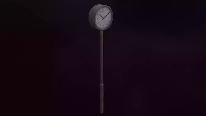 Old Moderately Dirty Post Clock