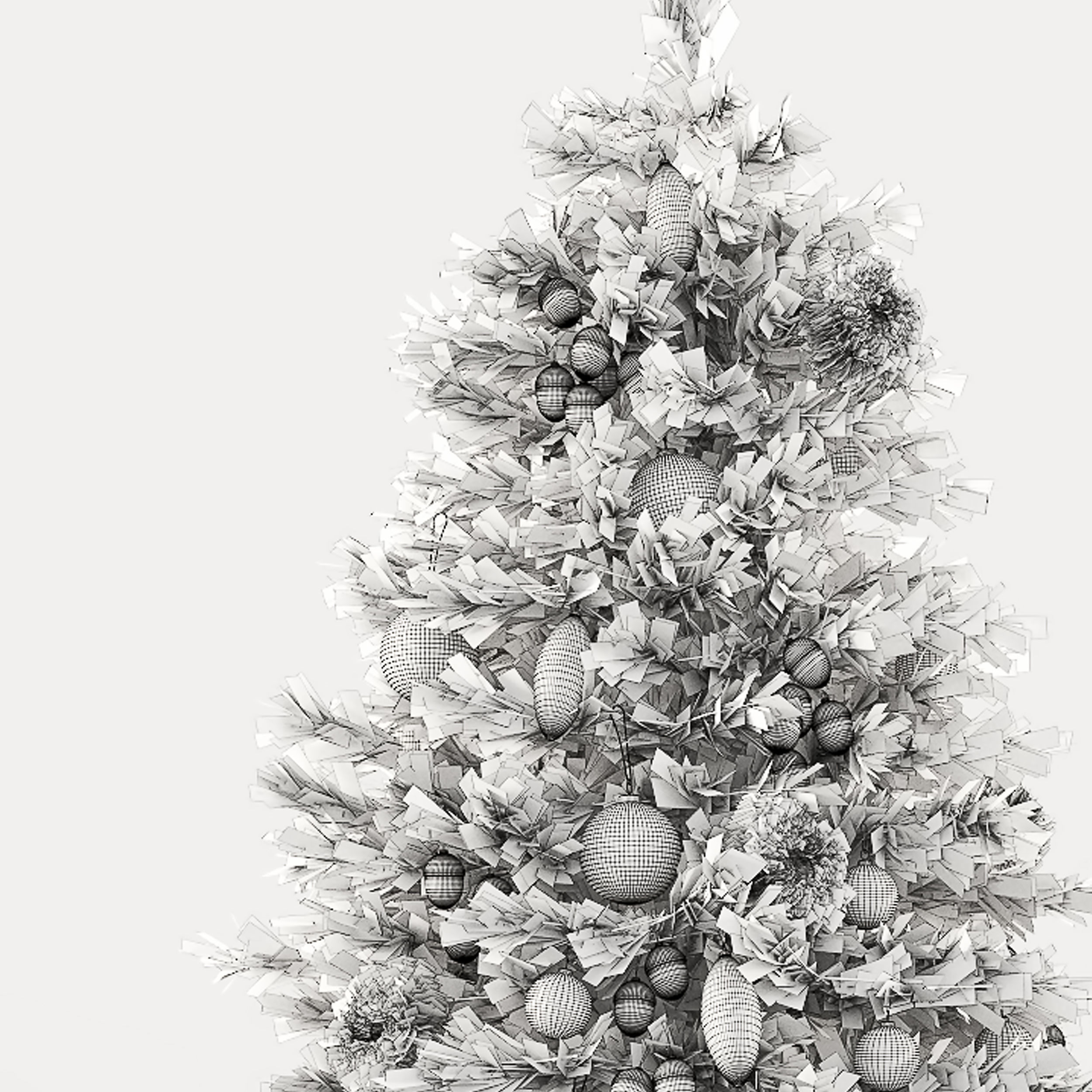 Christmas tree with decorations and gifts 3D model_14