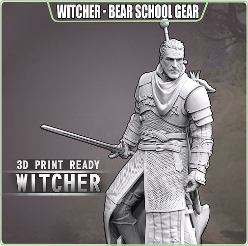 Witcher - Bear school 3D print model