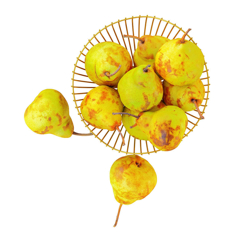 Pears in a Decorative Vase 3D model_4