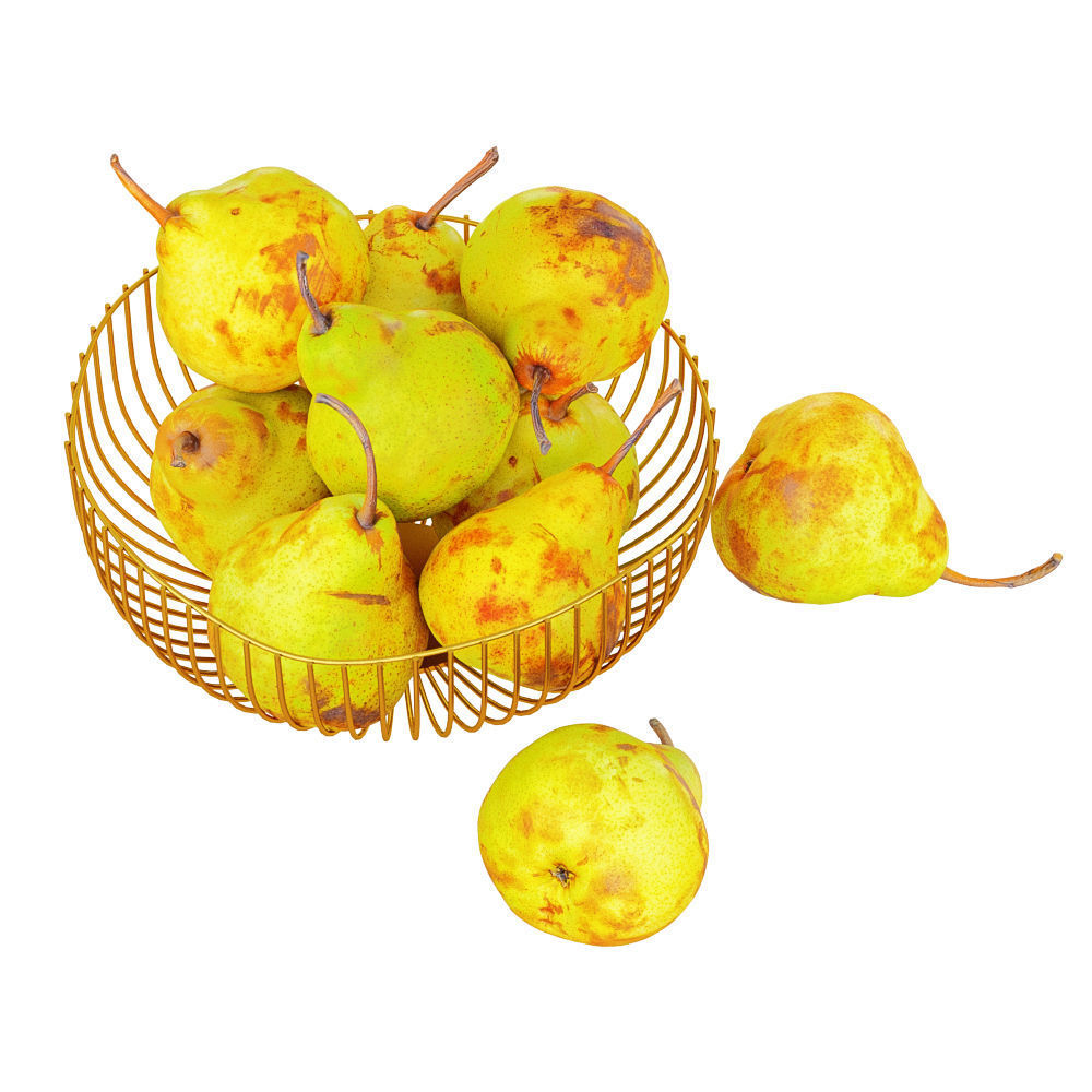 Pears in a Decorative Vase 3D model_5