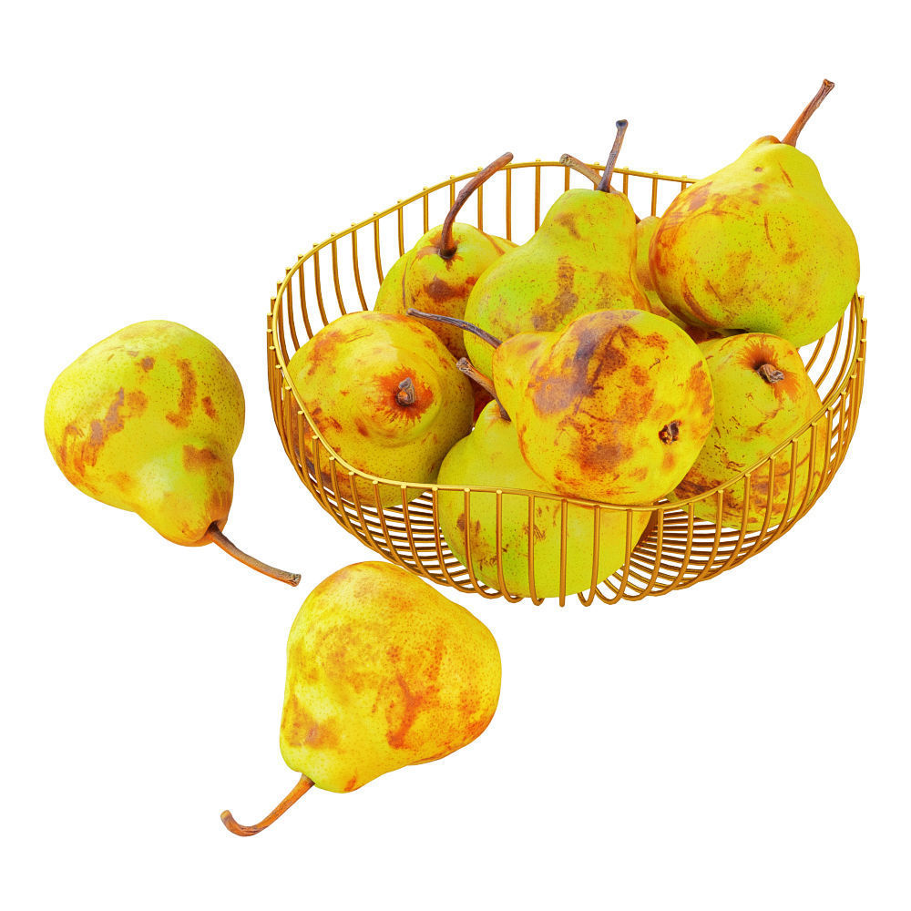 Pears in a Decorative Vase 3D model_2