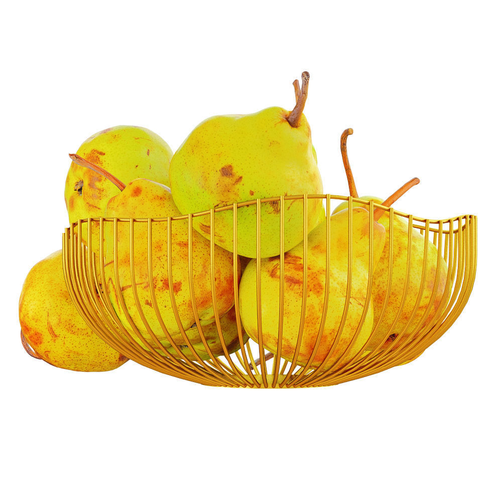 Pears in a Decorative Vase 3D model_3
