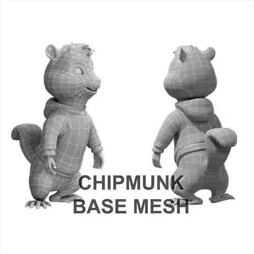 Chipmunk base mesh 3d model