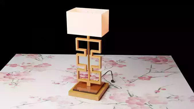 Japanese lamp Free 3D model