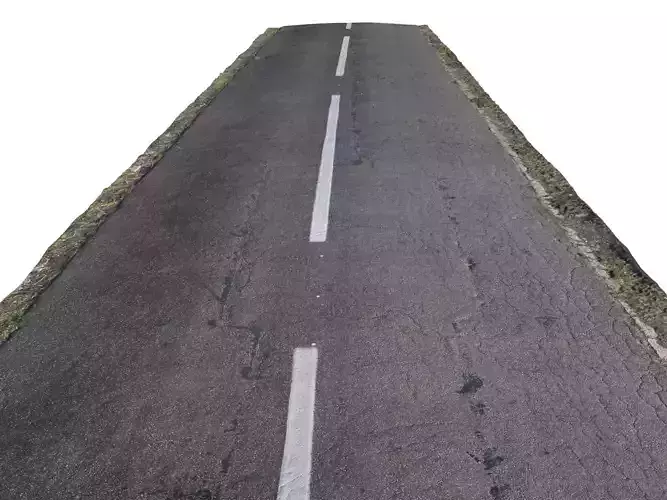 Asphalt Road 3D Scan Low-poly 3D model