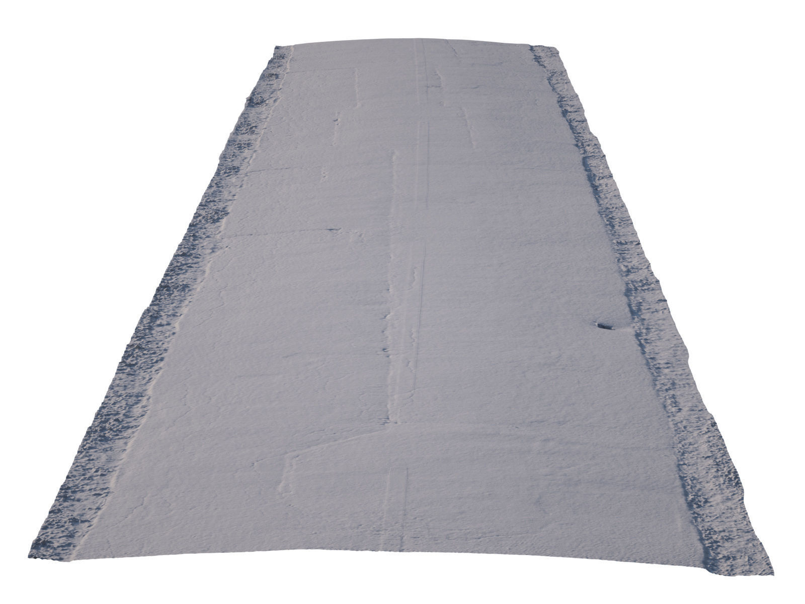 Asphalt Road 3D Scan Low-poly 3D model_9