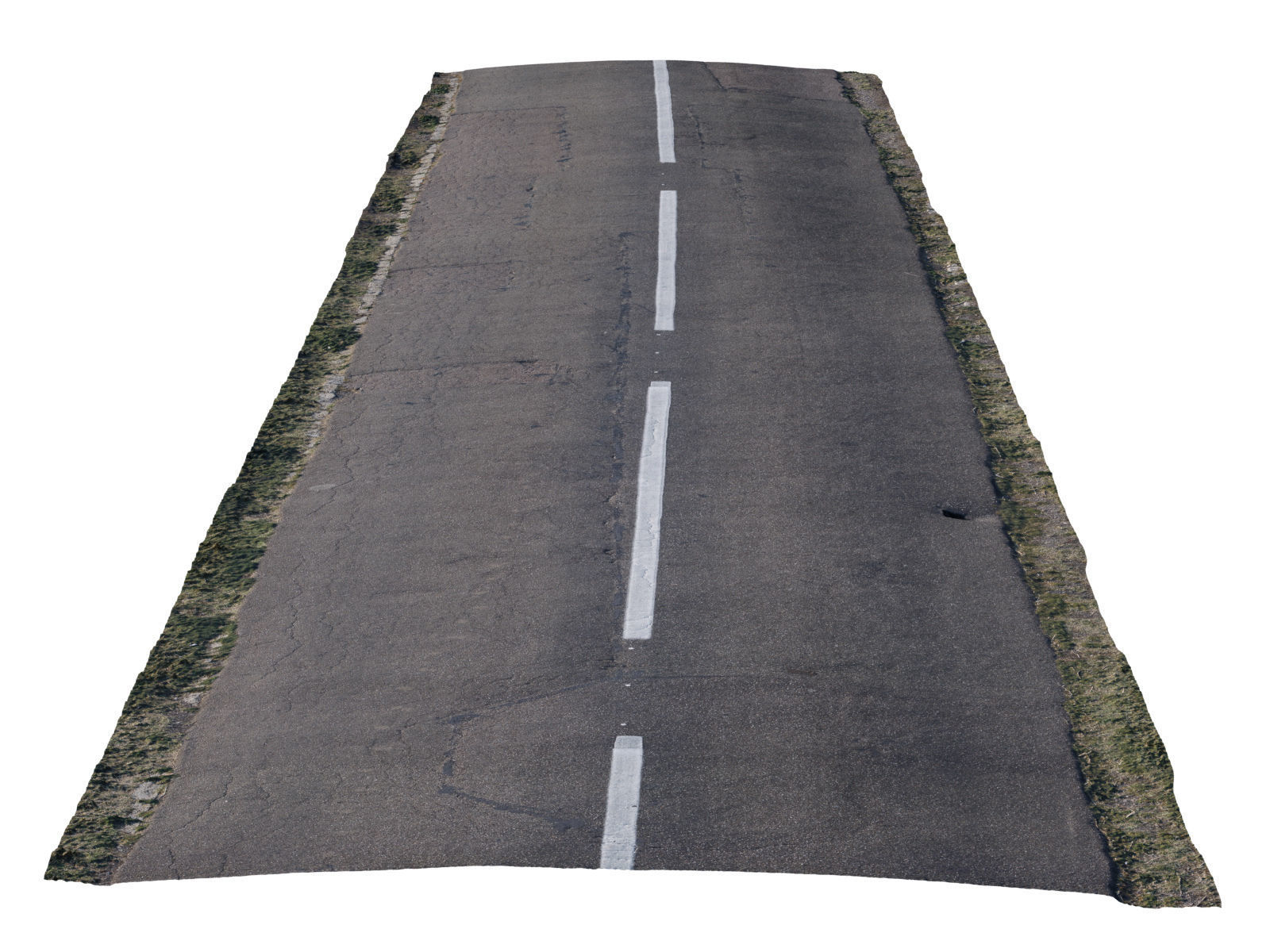 Asphalt Road 3D Scan Low-poly 3D model_8