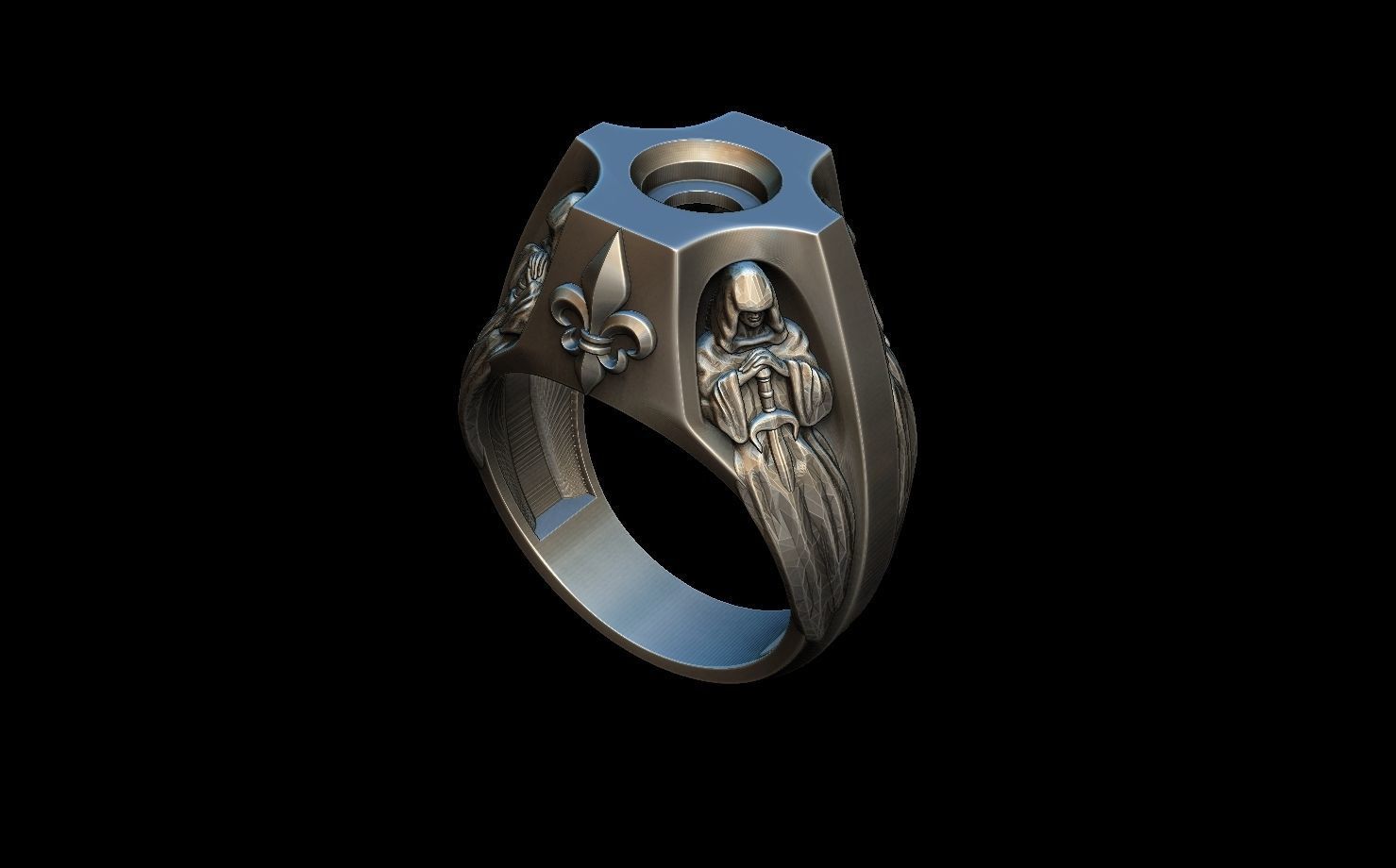 Tamplier ring 3D print model_5