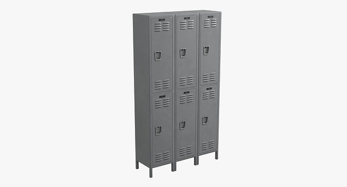 Locker metal Low-poly 3D model