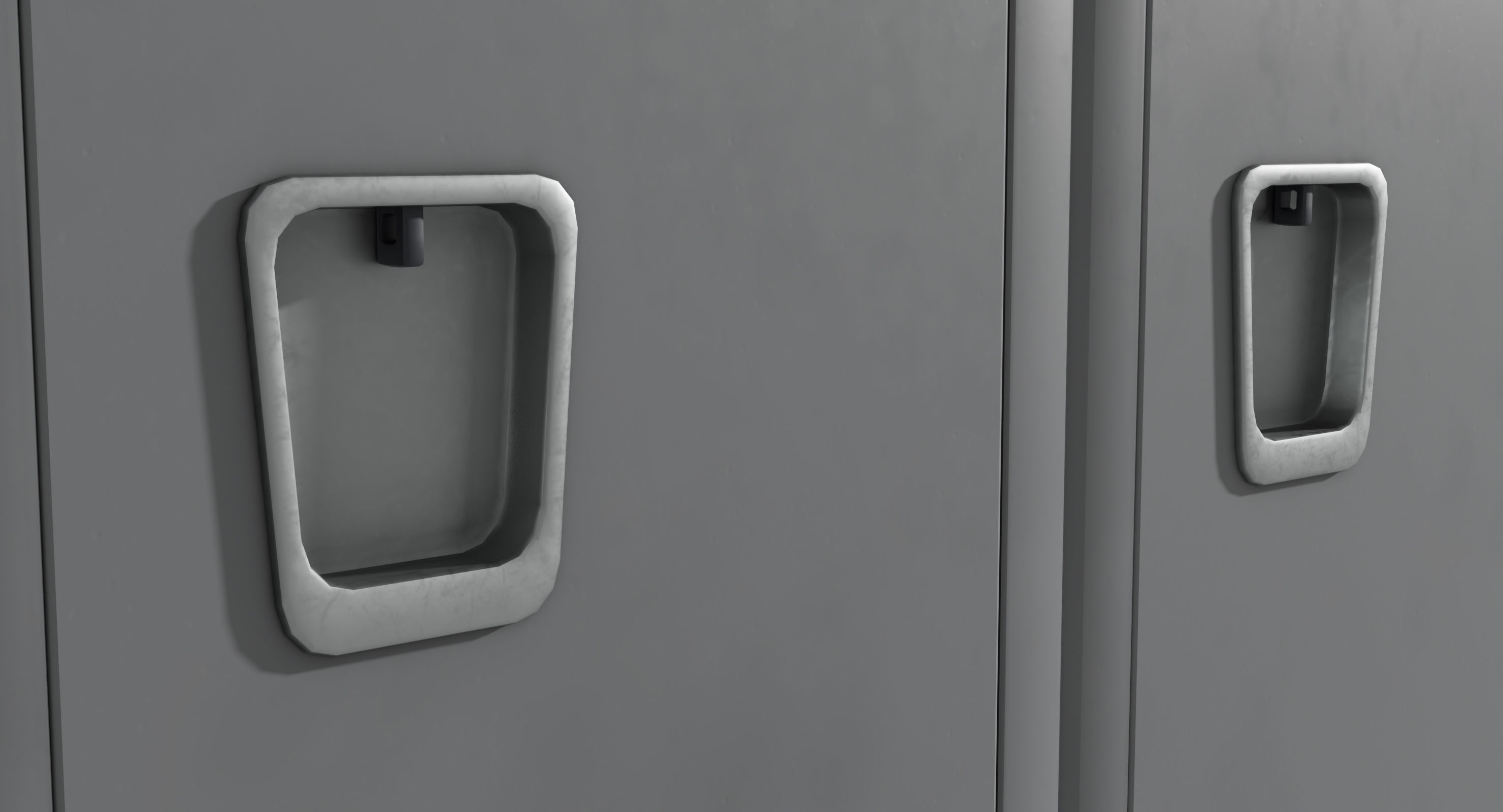 Locker metal Low-poly 3D model_8