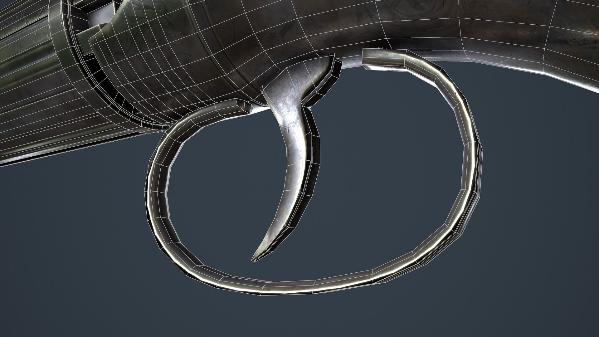 Allens and Turber Pepperbox Revolver Low-poly 3D model_15